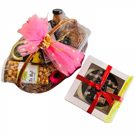 Mix Gift Hamper With Truffle Cake online delivery in Noida, Delhi, NCR, Gurgaon