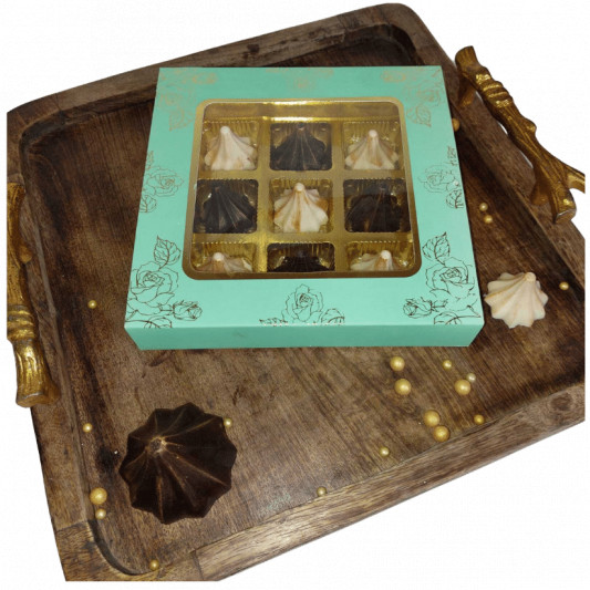 Box of 9 Psc Small Chocolates Modak online delivery in Noida, Delhi, NCR, Gurgaon