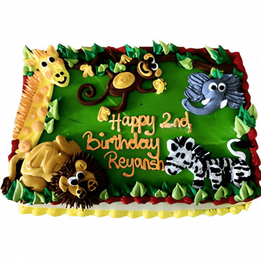 Jungle Animals Birthday Cake online delivery in Noida, Delhi, NCR, Gurgaon