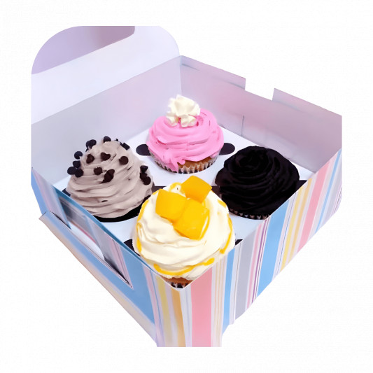 Assorted Box of 4 Cupcake online delivery in Noida, Delhi, NCR, Gurgaon