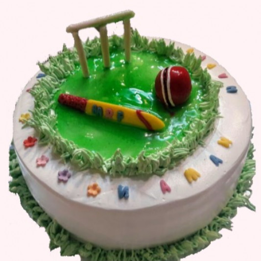 Cricket Themed Cream Cake online delivery in Noida, Delhi, NCR, Gurgaon