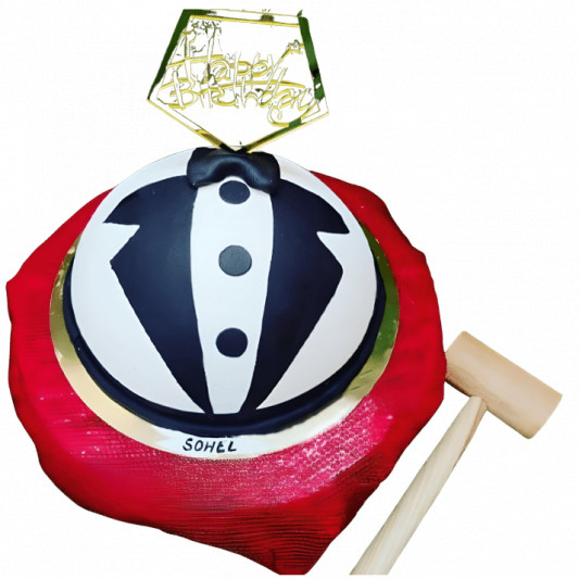 White Tuxedo Pinata Cake online delivery in Noida, Delhi, NCR, Gurgaon