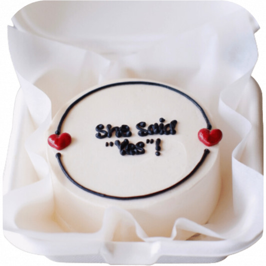 Proposal Acceptance for Love Cake online delivery in Noida, Delhi, NCR, Gurgaon