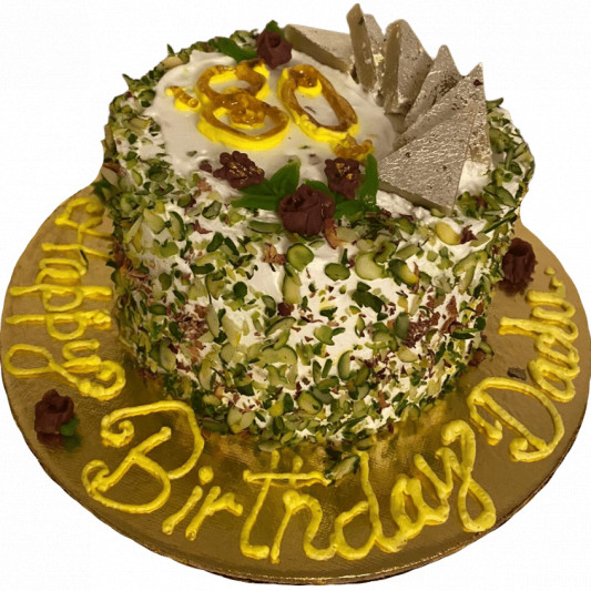 Special Kaju Katli Cake with saffron and rose online delivery in Noida, Delhi, NCR, Gurgaon