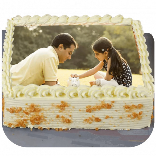 Fathers Day Special Creamy Photo Cake online delivery in Noida, Delhi, NCR, Gurgaon