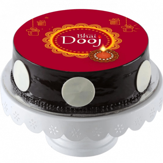 Delicious Bhai Dooj Photo Cream Cake online delivery in Noida, Delhi, NCR, Gurgaon
