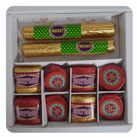 Diwali Cracker Chocolates with Jumbo Rockets online delivery in Noida, Delhi, NCR, Gurgaon