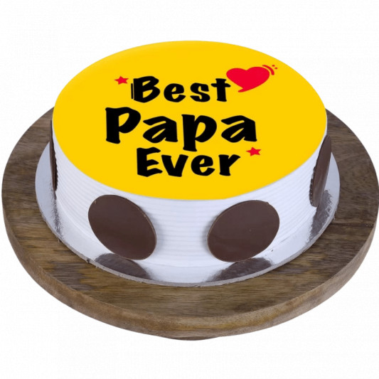 Best Papa Ever Photo Cake online delivery in Noida, Delhi, NCR, Gurgaon