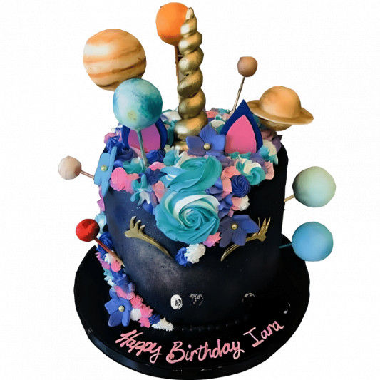 Space Unicorn Fondant Cake online delivery in Noida, Delhi, NCR, Gurgaon