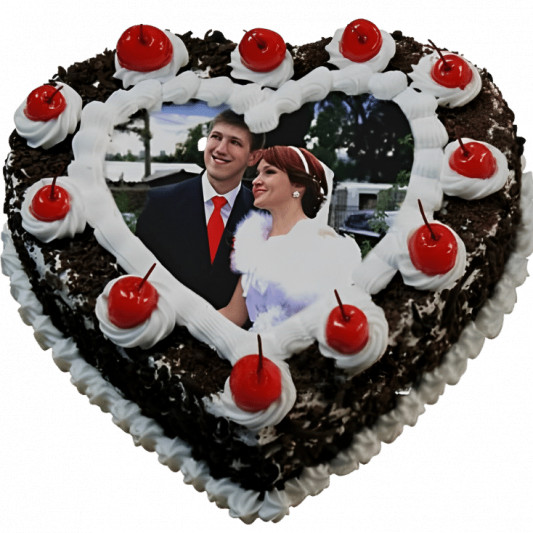 Heart Photo Cake online delivery in Noida, Delhi, NCR, Gurgaon