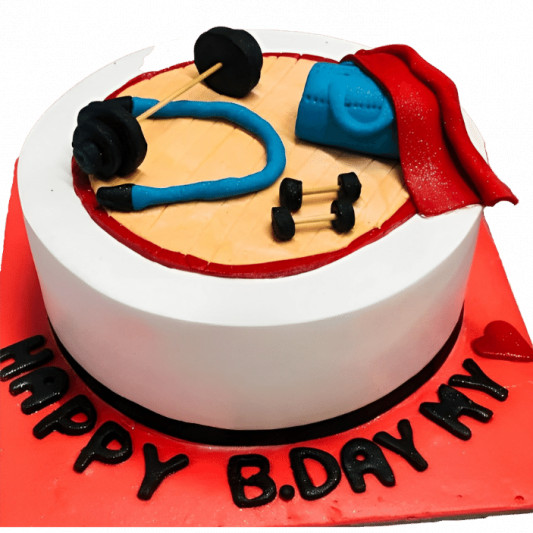 Gym Theme Cake online delivery in Noida, Delhi, NCR, Gurgaon