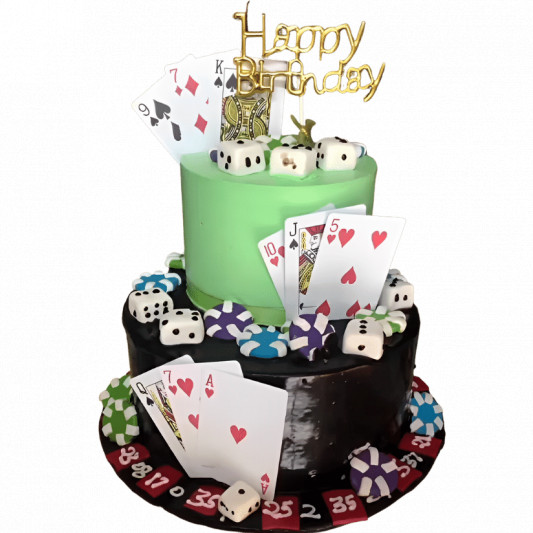 Casino Poker Card Double Story Cake online delivery in Noida, Delhi, NCR, Gurgaon