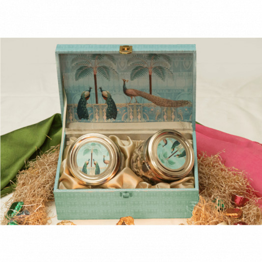 Gift Pack of Almond Rocks and Trail Mix in Gorgeous Wooden Box online delivery in Noida, Delhi, NCR, Gurgaon