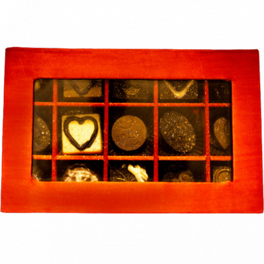 Gift Pack of Chocolates in Beautiful Red Window Box online delivery in Noida, Delhi, NCR, Gurgaon