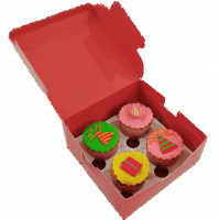 Diwali Theme Cupcake in Lovely Festive Red and Gold Box online delivery in Noida, Delhi, NCR,
                    Gurgaon