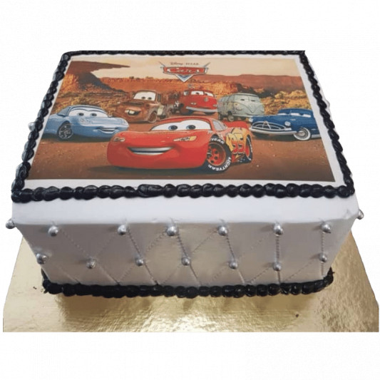 Red Buttercream Mcqueen Cars Cake | Baked by Nataleen
