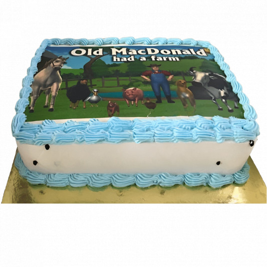 Old Macdonald Sugar Sheet Cake | Bakehoney.Com