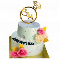 Double Story Engagement Cake online delivery in Noida, Delhi, NCR,
                    Gurgaon