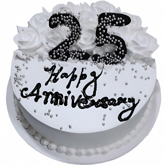 25th Anniversary Cake online delivery in Noida, Delhi, NCR, Gurgaon