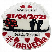 Half Year Love Story Cake online delivery in Noida, Delhi, NCR,
                    Gurgaon
