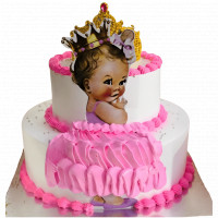 Beautiful Pink White Crown Cake online delivery in Noida, Delhi, NCR,
                    Gurgaon
