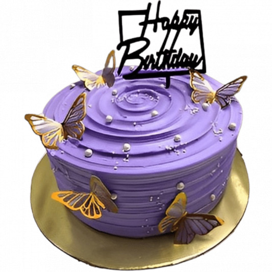 Purple Birthday Butterfly Cake online delivery in Noida, Delhi, NCR, Gurgaon