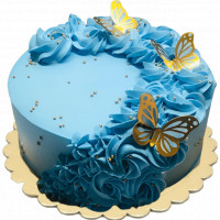 Sky Blue Birthday Butterfly Cake online delivery in Noida, Delhi, NCR,
                    Gurgaon