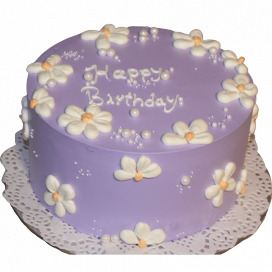 Purple Cake with Flower Toppers online delivery in Noida, Delhi, NCR, Gurgaon