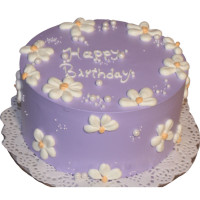 Purple Cake with Flower Toppers online delivery in Noida, Delhi, NCR,
                    Gurgaon