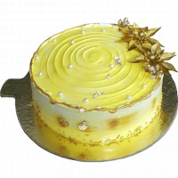 Beautiful Pineapple Cake with Artificial Flower online delivery in Noida, Delhi, NCR,
                    Gurgaon