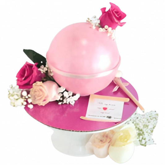 Pink Rose Pinata Cake online delivery in Noida, Delhi, NCR, Gurgaon