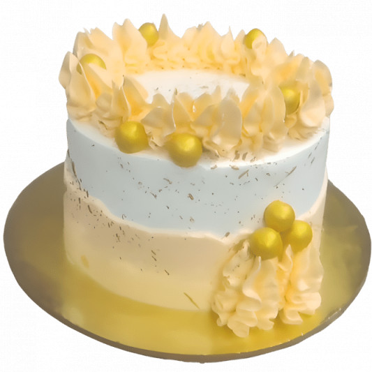 Simple Design Two Color Cake  online delivery in Noida, Delhi, NCR, Gurgaon