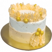 Simple Design Two Color Cake  online delivery in Noida, Delhi, NCR,
                    Gurgaon