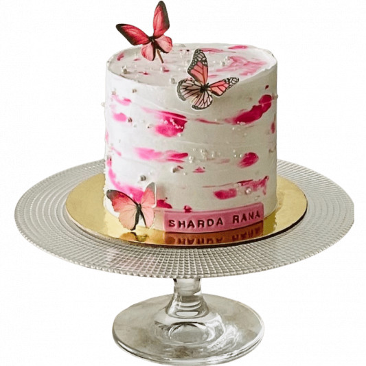 Palette Knife Butterfly Birthday Cake online delivery in Noida, Delhi, NCR, Gurgaon