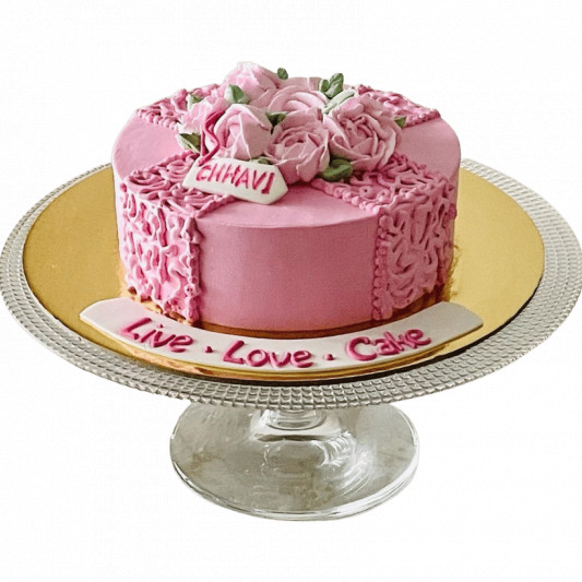 Elegant Pink Cake for Her online delivery in Noida, Delhi, NCR, Gurgaon