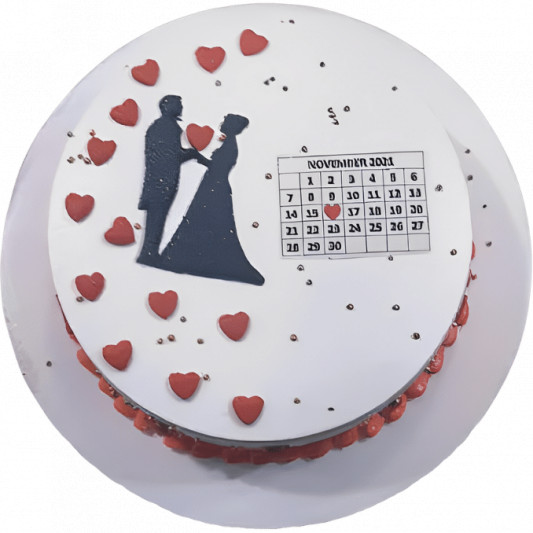 Happy Anniversary Calendar Cake online delivery in Noida, Delhi, NCR, Gurgaon