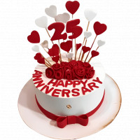 25th Anniversary Theme Cake online delivery in Noida, Delhi, NCR,
                    Gurgaon