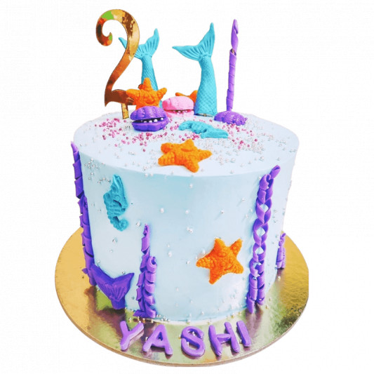 Ocean Theme Tall Cake online delivery in Noida, Delhi, NCR, Gurgaon