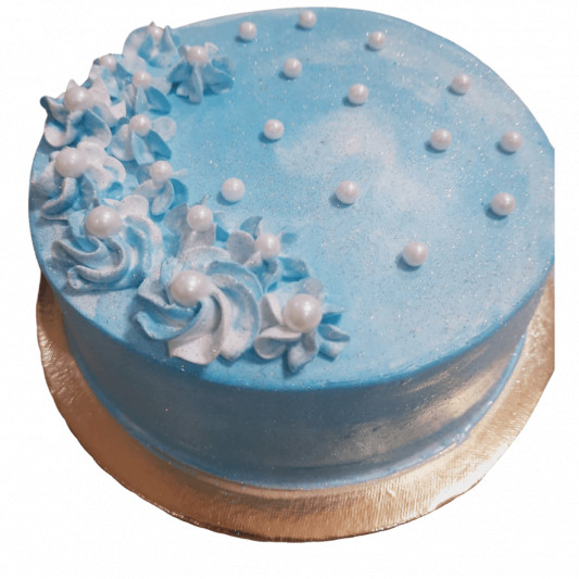 Blue Pineapple Floral Cake online delivery in Noida, Delhi, NCR, Gurgaon