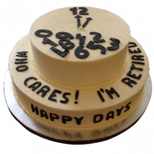 Customized 2 Tier Retirement Cake online delivery in Noida, Delhi, NCR, Gurgaon