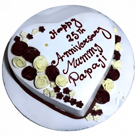 Heart Shape Anniversary Cake online delivery in Noida, Delhi, NCR, Gurgaon