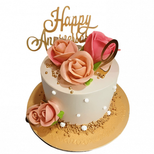 Shop Beautiful Silver Wedding Anniversary Cake | Yummycake-sonthuy.vn