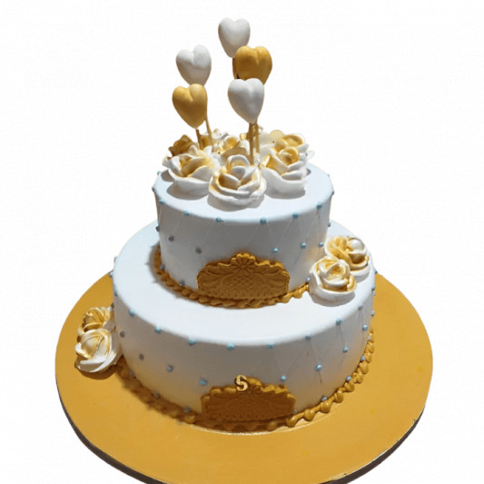 Two Tier Anniversary Cake online delivery in Noida, Delhi, NCR, Gurgaon
