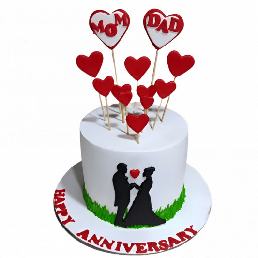 Anniversary Cake for MOM DAD online delivery in Noida, Delhi, NCR, Gurgaon