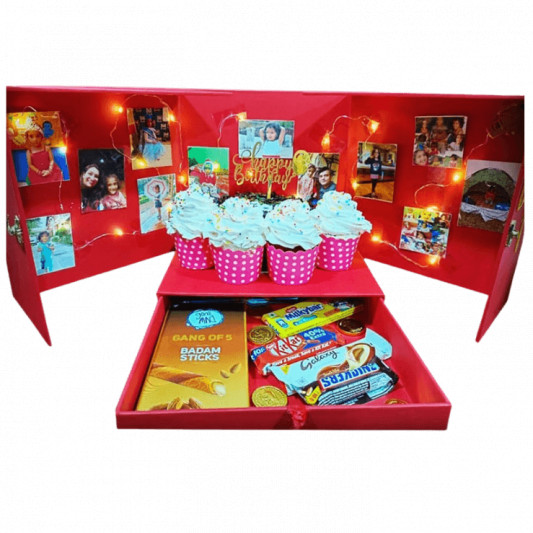 Choco Red Velvet Surprise Box Cup Combo online delivery in Noida, Delhi, NCR, Gurgaon
