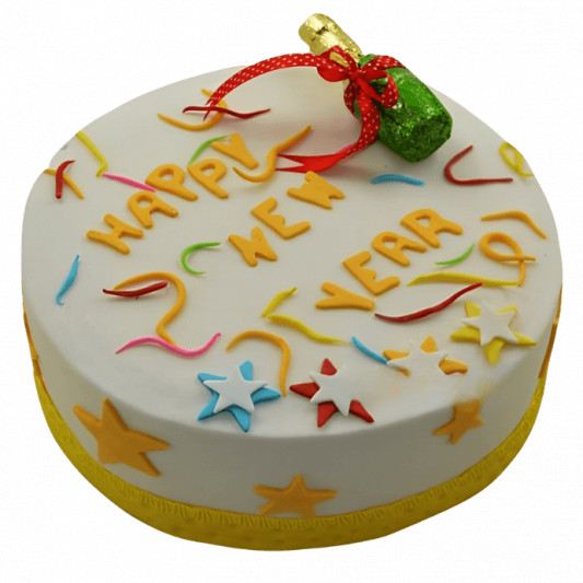 New Year Champagne Cake online delivery in Noida, Delhi, NCR, Gurgaon