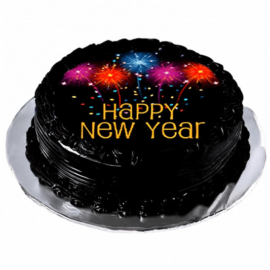 Chocolaty New Year Cake online delivery in Noida, Delhi, NCR, Gurgaon