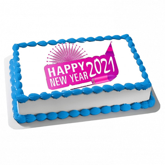 New Year Light Cake online delivery in Noida, Delhi, NCR, Gurgaon