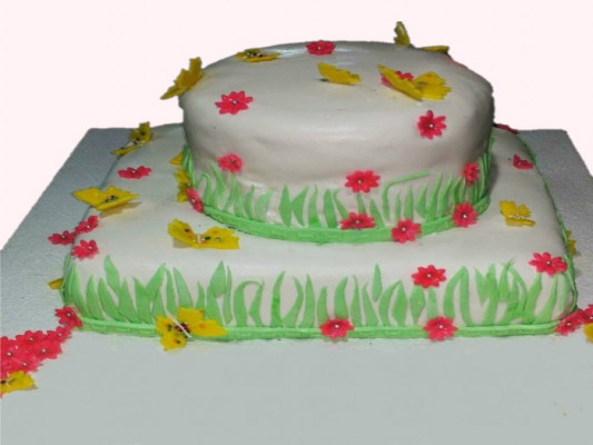 2 Tier Butterfly Cake online delivery in Noida, Delhi, NCR, Gurgaon