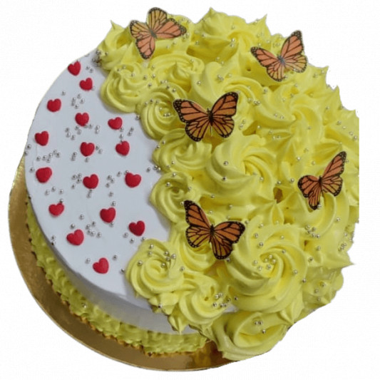 Butterfly Pineapple Cake online delivery in Noida, Delhi, NCR, Gurgaon